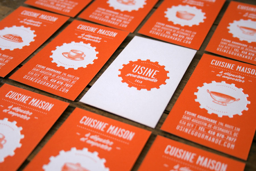 3399 : Usine Gourmande - Identité visuelle, imprimé et intérieur
